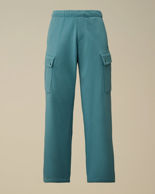 Diagonal Raised Fleece Cargo Sweatpants - Light Blue - XS