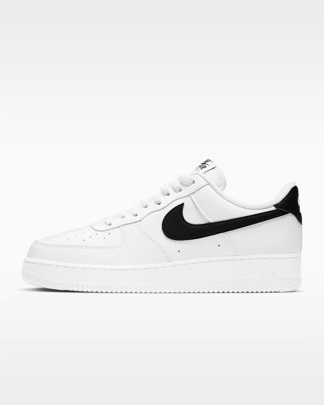 Nike Air Force 1'07 WHITE BLACK PEBBLE LEATHER