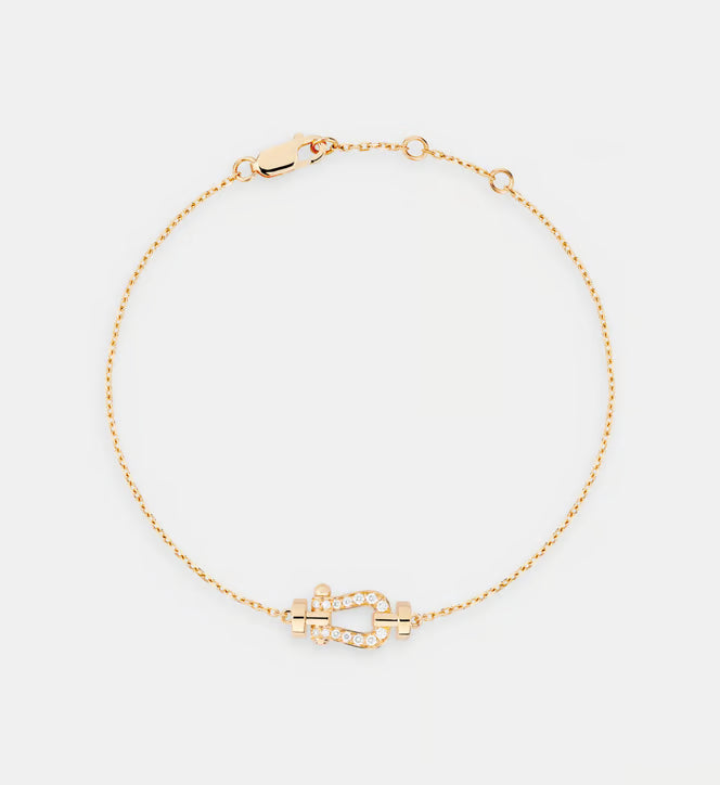 Bracelet Force 10 petit modèle or jaune 750/1000e et diamants