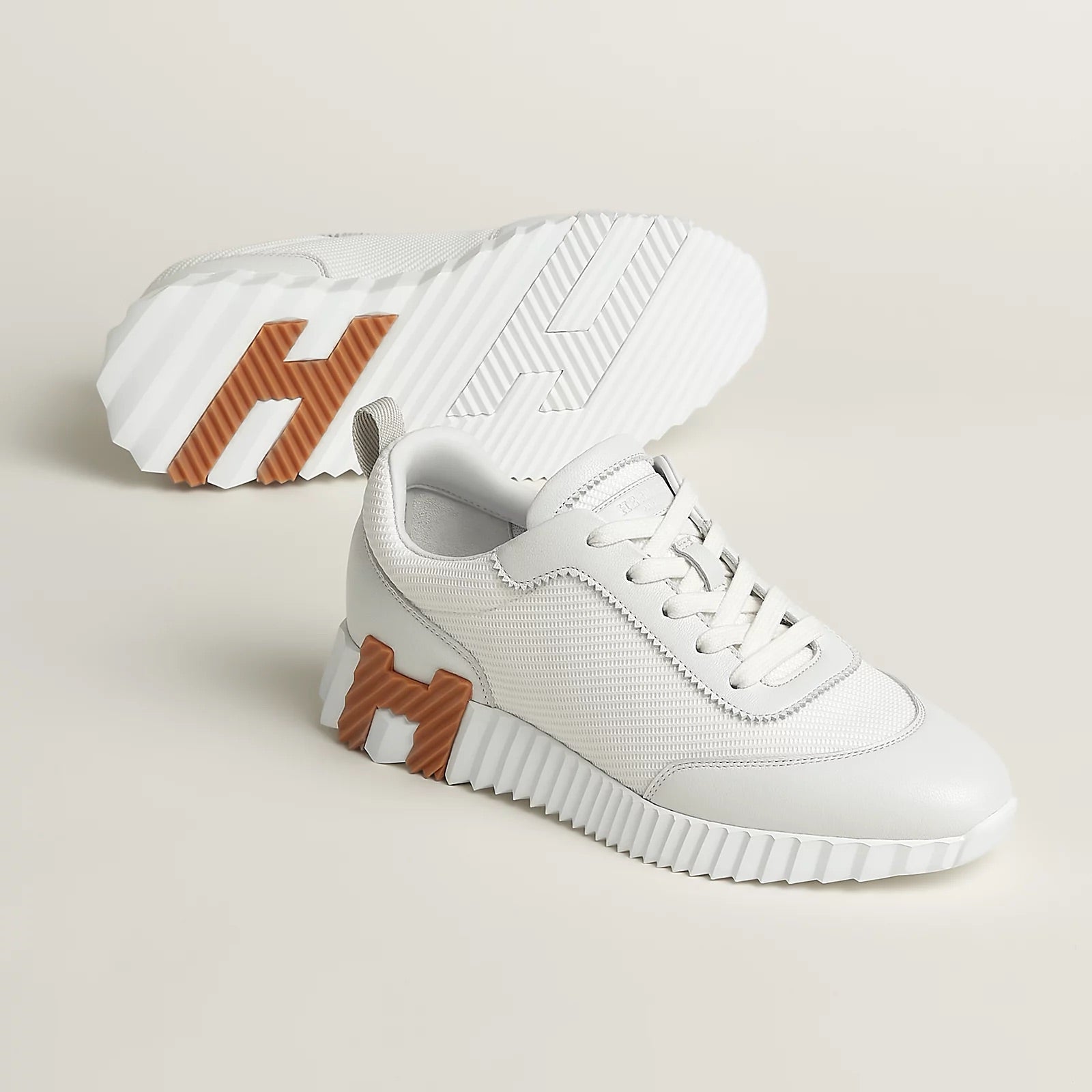 Hermes Bouncing White Brown